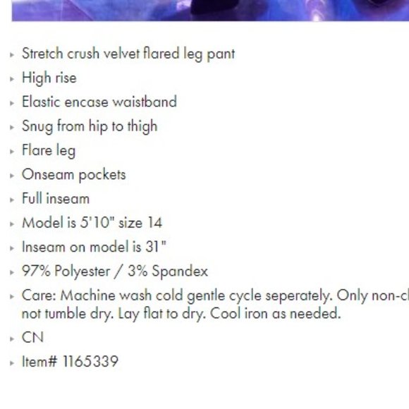 Crushed Velvet Pant Set (B3) - Picture 3 of 7